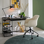 Вращающееся кресло с обивкой букле Boucle Office Chair варинант исполнения - 5 | Loft Concept в Уфе