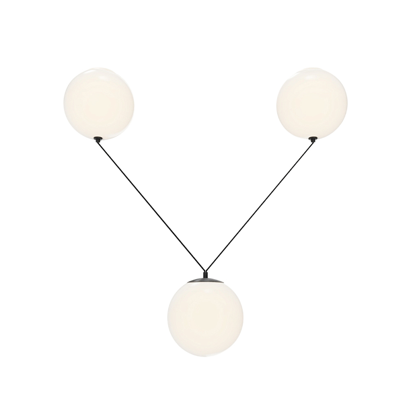 Подвесной светильник Twins 3000К 26Вт Черный Белый в Уфе | Loft Concept 