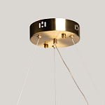 Люстра круглая золотого цвета с прозрачными рельефными стеклянными вставками Textured Glass Chandelier варинант исполнения - 11 | Loft Concept в Уфе