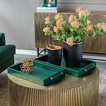 Комплект из двух прямоугольных подносов зеленого цвета Serpent варинант исполнения - 4 | Loft Concept в Уфе