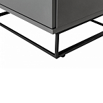 Стеллаж книжный цвета графит с 3-мя открытыми полками и дверкой Strict Lines варинант исполнения - 3 | Loft Concept в Уфе