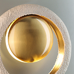 Бра с бежевым текстурным кольцом и латунным шаром в центре Tactile  варинант исполнения - 7 | Loft Concept в Уфе