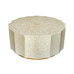 Стол кофейный с отделкой раковинами устриц Coastal Charm варинант исполнения - 2 | Loft Concept в Уфе