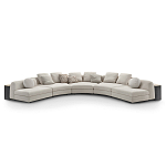 Большой угловой Диван California трансформер с приставными деревянными модулями   варинант исполнения - 1 | Loft Concept в Уфе