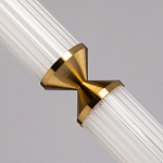 Подвесной светильник с двумя белыми рифлеными цилиндрическими плафонами Golden Swirl варинант исполнения - 7 | Loft Concept в Уфе