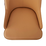 Стул оранжевый с высокой спинкой из искуственной кожи на серых металлических ножках Enigma Orange варинант исполнения - 3 | Loft Concept в Уфе