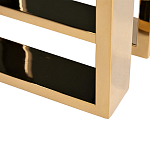 Столик журнальный квадратный с основанием в оттенках хром и золото Harmony Color and Shapes варинант исполнения - 3 | Loft Concept в Уфе