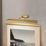 Светильник для картин цвета состаренная латунь с широким плафоном на прямоугольном основании Elstead Lighting варинант исполнения - 6 | Loft Concept в Уфе