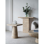 Столик приставной с квадратной столешницей Textured Cream Table варинант исполнения - 7 | Loft Concept в Уфе