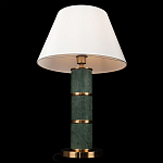 Настольная лампа на основании из зеленого мрамора с белым абажуром Noelia Green варинант исполнения - 4 | Loft Concept в Уфе