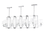 Люстра прямоугольной формы с 12-ю цилиндрическими плафонами из стекла Laurent варинант исполнения - 3 | Loft Concept в Уфе