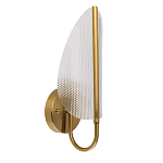 Бра с изогнутым рельефным плафоном Textured Glass варинант исполнения - 1 | Loft Concept в Уфе