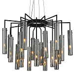 Люстра со стеклянными цилиндрическими плафонами Luminous Cylinders Smoky варинант исполнения - 3 | Loft Concept в Уфе