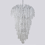 Люстра с прозрачными и белыми подвесками в виде лепестков FAIRYTREE Light варинант исполнения - 1 | Loft Concept в Уфе