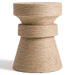 Приставной стол с отделкой из джута Juti D35 см варинант исполнения - 2 | Loft Concept в Уфе