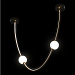 Подвесной светильник в форме дуги с белыми шарообразными плафонами Flos Wireline Lighting варинант исполнения - 1 | Loft Concept в Уфе