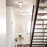 Потолочный светильник для ванных комнат со стеклянным плафоном и одной лампой Hinkley варинант исполнения - 5 | Loft Concept в Уфе