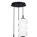 Люстра светодиодная каскадная с 3-мя белыми воздушными плафонами Glowing Cloud варинант исполнения - 5 | Loft Concept в Уфе