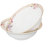 Сервиз столовый из фарфора белый с цветочным принтом на 6 персон 23 предмета Flower Porcelain Collection варинант исполнения - 1 | Loft Concept в Уфе