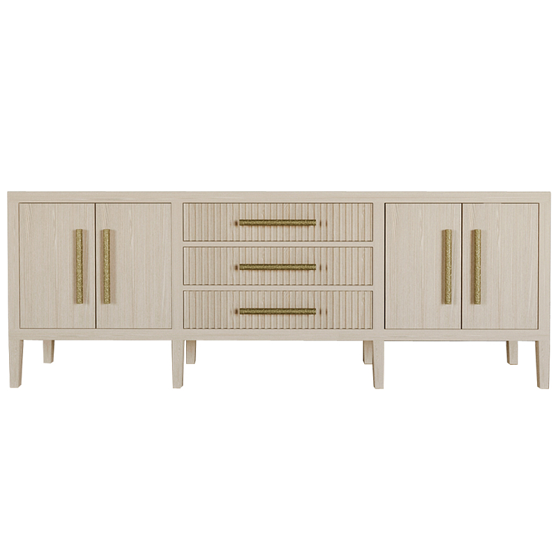 Большая VT-тумба Primo шпон Светлый дуб Древесина Золотой в Уфе | Loft Concept 