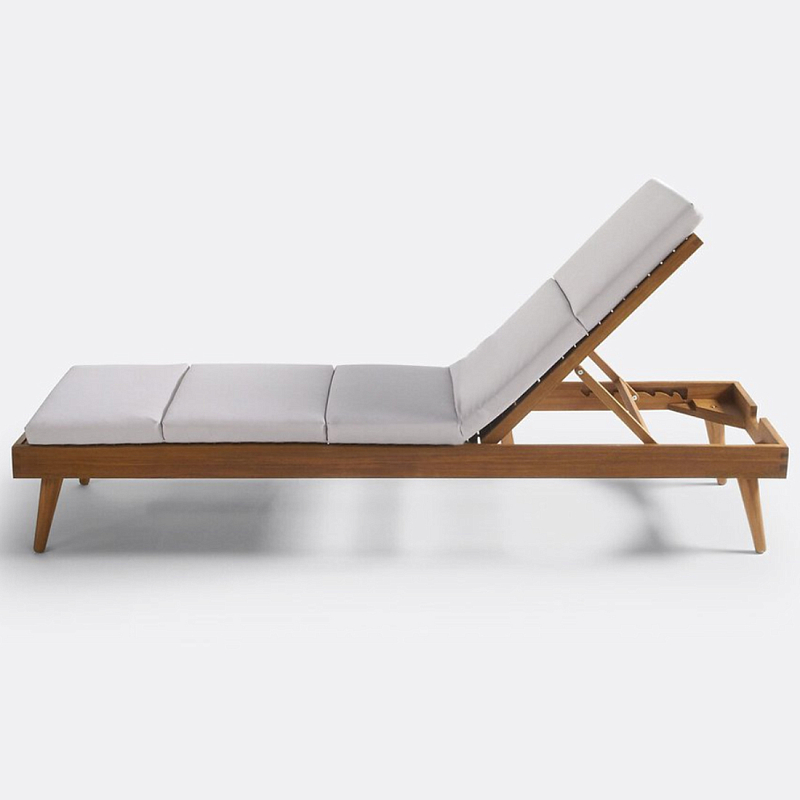 Шезлонг из эвкалипта Madara Серый Коричневый в Уфе | Loft Concept 