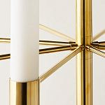 Люстра золотая с 16-ю тонкими цилиндрическими плафонами Shoulders варинант исполнения - 4 | Loft Concept в Уфе