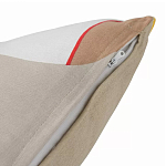 Подушка декоративная хлопковая бежевого цвета с абстрактным принтом Elysian Flow Sand варинант исполнения - 4 | Loft Concept в Уфе