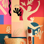 Обои ручная роспись в стиле Арт-деко Jazz Original colourway on painted silk with embroidery варинант исполнения - 4 | Loft Concept в Уфе