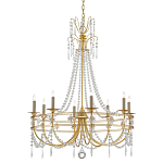 Люстра с декором из прозрачных бусин Glowing Crystals варинант исполнения - 2 | Loft Concept в Уфе