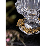 Ваза из прозрачного стекла на бронзовой подставке с ободком и ручками в виде стрекоз Eden Garden варинант исполнения - 4 | Loft Concept в Уфе