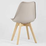 Стул с основой из пластика и мягким сиденьем Arvika Beige варинант исполнения - 5 | Loft Concept в Уфе