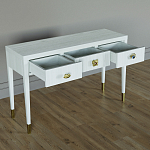 Дизайнерский Письменный стол Elsa Dreams White с тремя ящиками варинант исполнения - 4 | Loft Concept в Уфе
