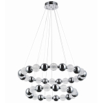 Светодиодная двухъярусная кольцевая люстра Crystal Globule Chandelier Chrome варинант исполнения - 2 | Loft Concept в Уфе