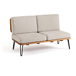 Двухместный диван из акации без подлоконтиков Amra варинант исполнения - 1 | Loft Concept в Уфе