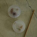 Круглая подставка под благовония из эпоксидной смолы с цветами белая Epoxy Resin Flowers Incense Stand White варинант исполнения - 4 | Loft Concept в Уфе