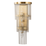 Бра с золотистым основанием и прозрачными трубками Nembus варинант исполнения - 1 | Loft Concept в Уфе