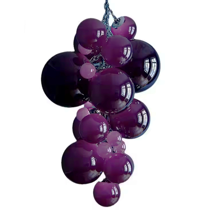 Люстра Grape Balls Сливовый цвет стекла Сливовый Люстра Grape Balls Сливовый цвет стекла Сливовый в Уфе | Loft Concept