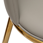 Стул бежевый из экокожи на золотых ножках Attribute of Elegance варинант исполнения - 2 | Loft Concept в Уфе