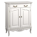 Комод белый из массива бука с ящиком и 2-мя дверцами в стиле прованс White Provence варинант исполнения - 1 | Loft Concept в Уфе