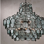 Люстра с каскадом из круглых прозрачных декоративных элементов Harmony of Light варинант исполнения - 2 | Loft Concept в Уфе