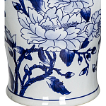 Ваза с крышкой и синим цветочным узором Blue & White Ornament  варинант исполнения - 3 | Loft Concept в Уфе