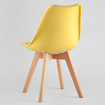 Стул с основой из пластика и мягким сиденьем Arvika Yellow варинант исполнения - 5 | Loft Concept в Уфе