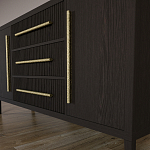 Буфет Primo с тремя ящиками и двумя фасадами Темный орех варинант исполнения - 8 | Loft Concept в Уфе