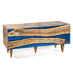 Стильный Буфет лофт 4 двери Cabinet Crimson River фасад эпоксидная смола  варинант исполнения - 2 | Loft Concept в Уфе