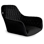 Стул с мягкой черной обивкой из велюра и подъемно-поворотным механизмом на колесиках Harper Black варинант исполнения - 2 | Loft Concept в Уфе