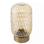 Настольный светильник с плафоном из затемненного стекла с рельефным узором Glass lampshade with Relief Pattern варинант исполнения - 1 | Loft Concept в Уфе