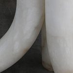 Торшер геометрический с тремя мраморными плафонами Marble Tripod варинант исполнения - 11 | Loft Concept в Уфе