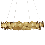 Люстра круглая из многослойных золотых дисков Metal Disc Chandelier варинант исполнения - 2 | Loft Concept в Уфе