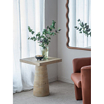 Столик приставной с квадратной столешницей Textured Cream Table варинант исполнения - 8 | Loft Concept в Уфе