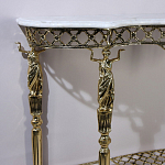 Консоль бронзовая с мраморной столешницей Bronze Console варинант исполнения - 2 | Loft Concept в Уфе